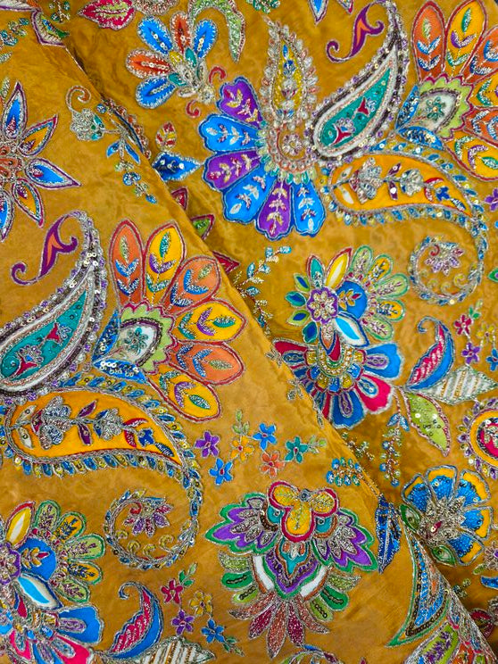 Embroidery Position Print Casual Koti Only Fabric