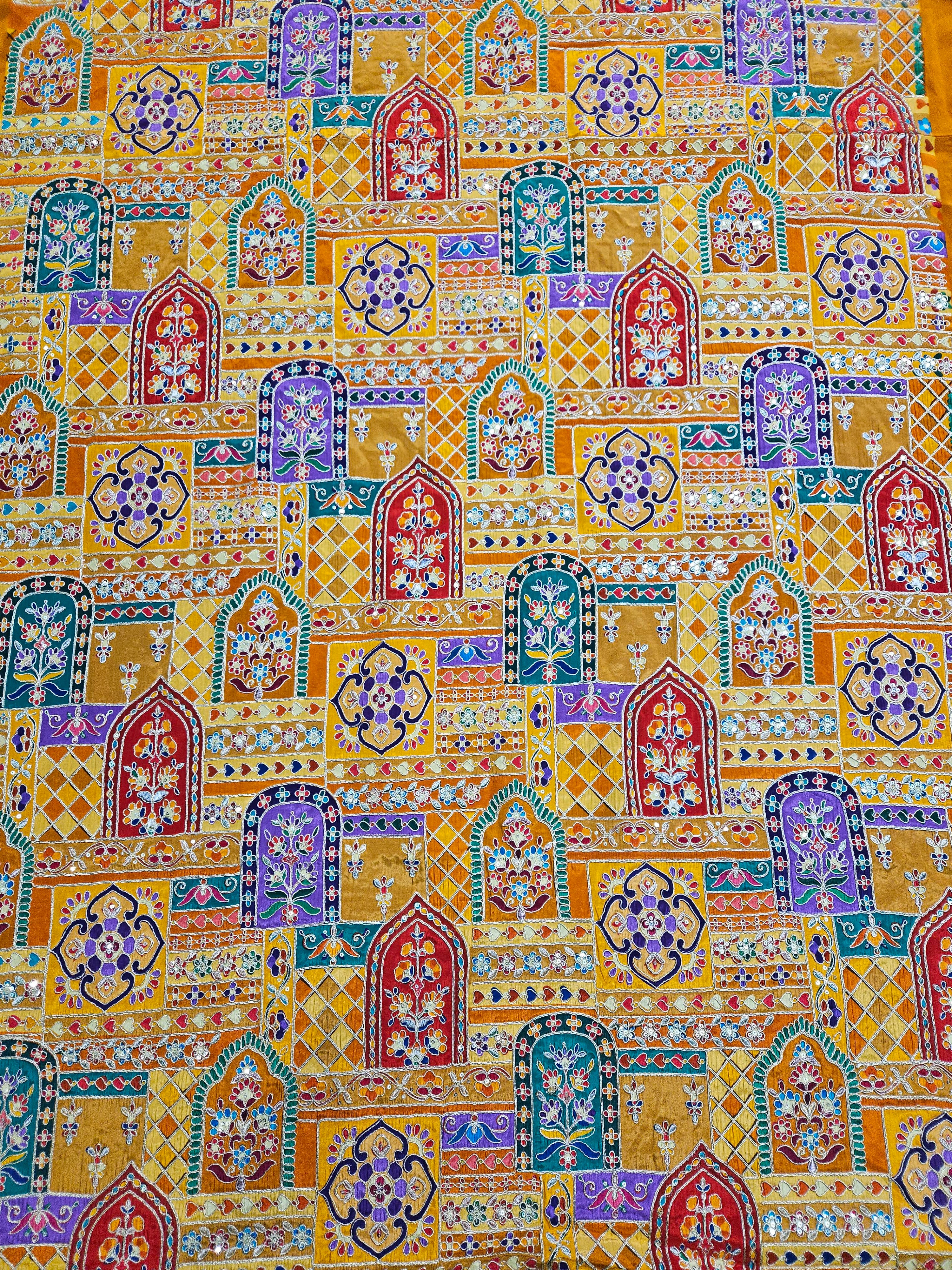 Embroidered With Sequins Kurta Only Fabric