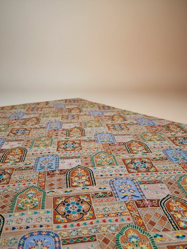 Embroidered With Sequins Kurta Only Fabric