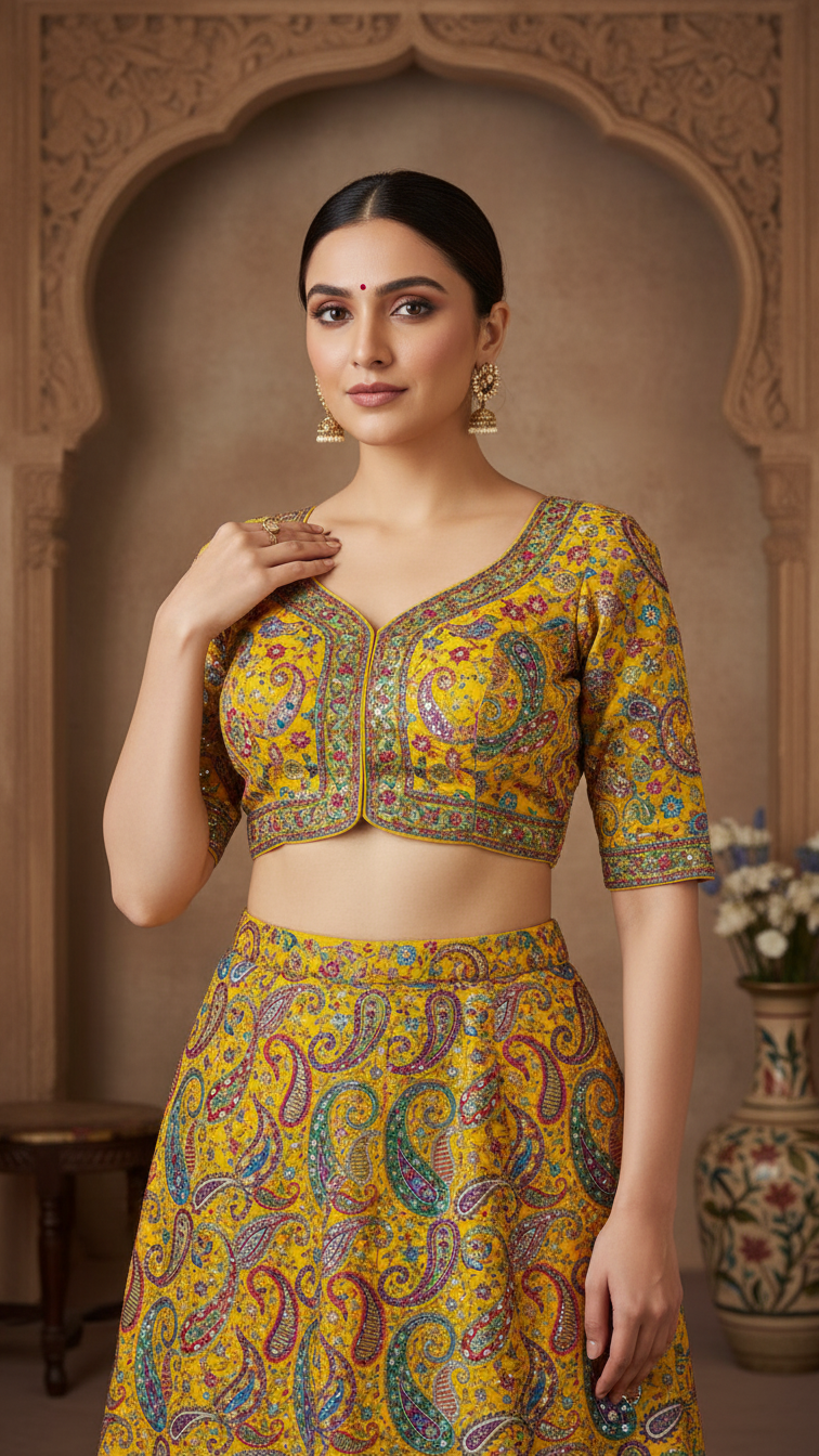 Mustad colour Position Print Blouse Only Fabric