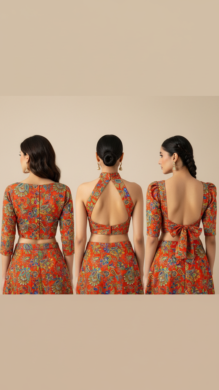 Women’s Multicolor Position Print Crepe Blouse Only Fabric