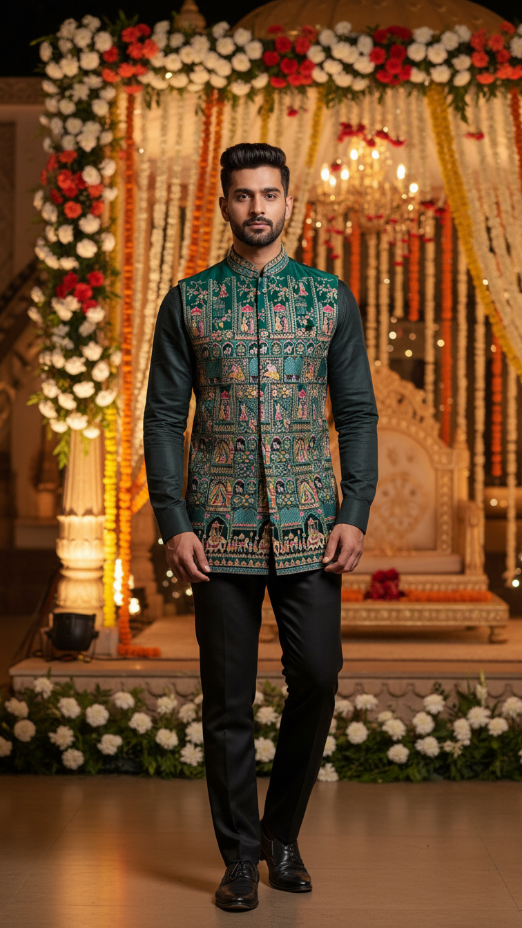 Embroidery Casual Koti Only Fabric