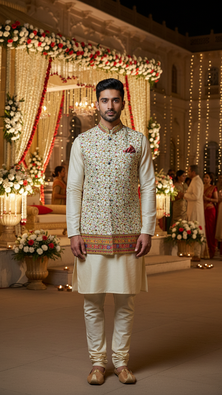 Position Print Casual Koti Only Fabric