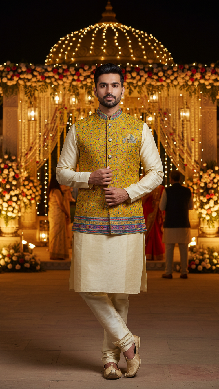 Position Print Casual Koti Only Fabric