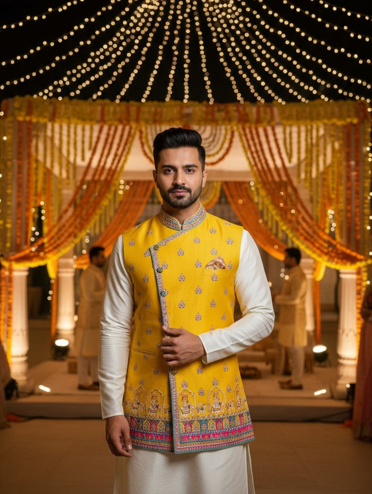 Embroidery Fabric Casual Koti Only Fabric (Multicolour)