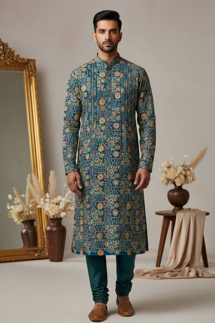 Men's Embroidery Kurta Only Fabric