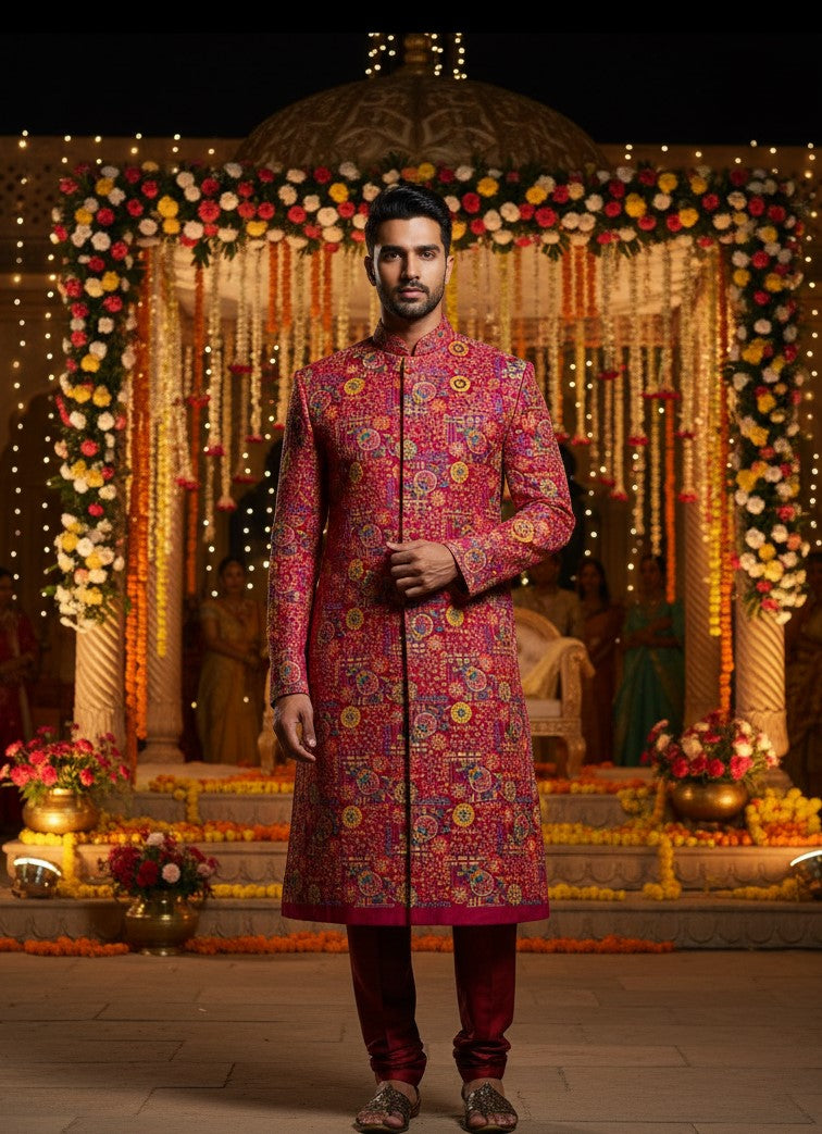Men's Embroidery Kurta Only Fabric