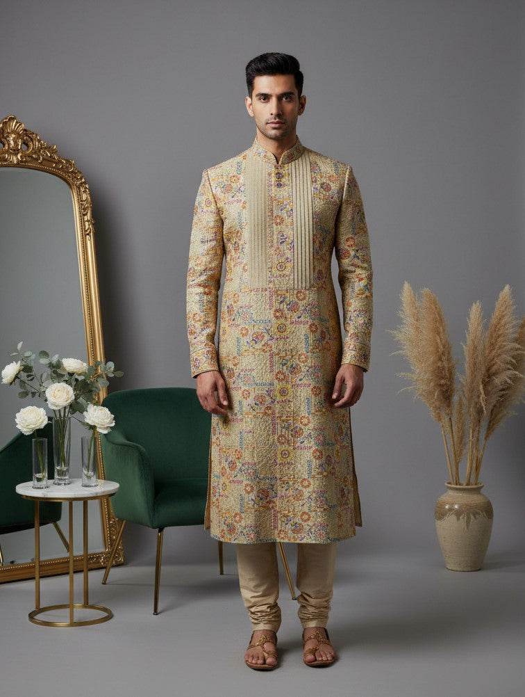 Men's Embroidery Kurta Only Fabric