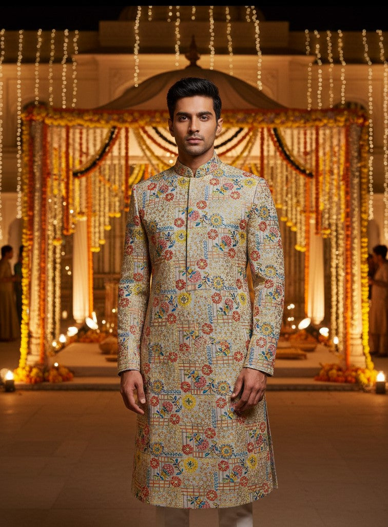 Men's Embroidery Kurta Only Fabric