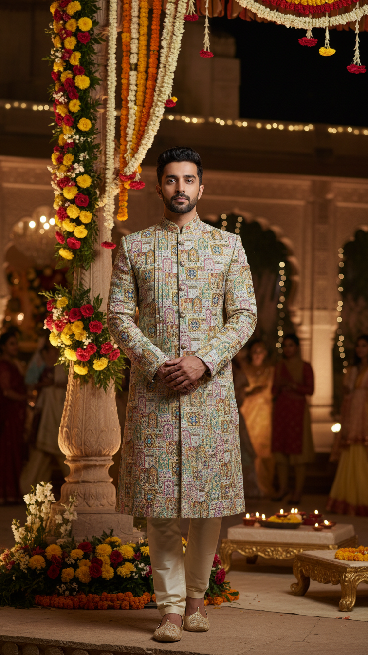 Embroidered With Sequins Kurta Only Fabric