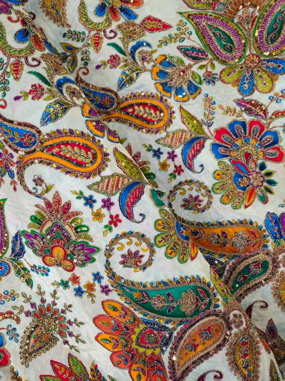 Embroidery Position Print Casual Koti Only Fabric