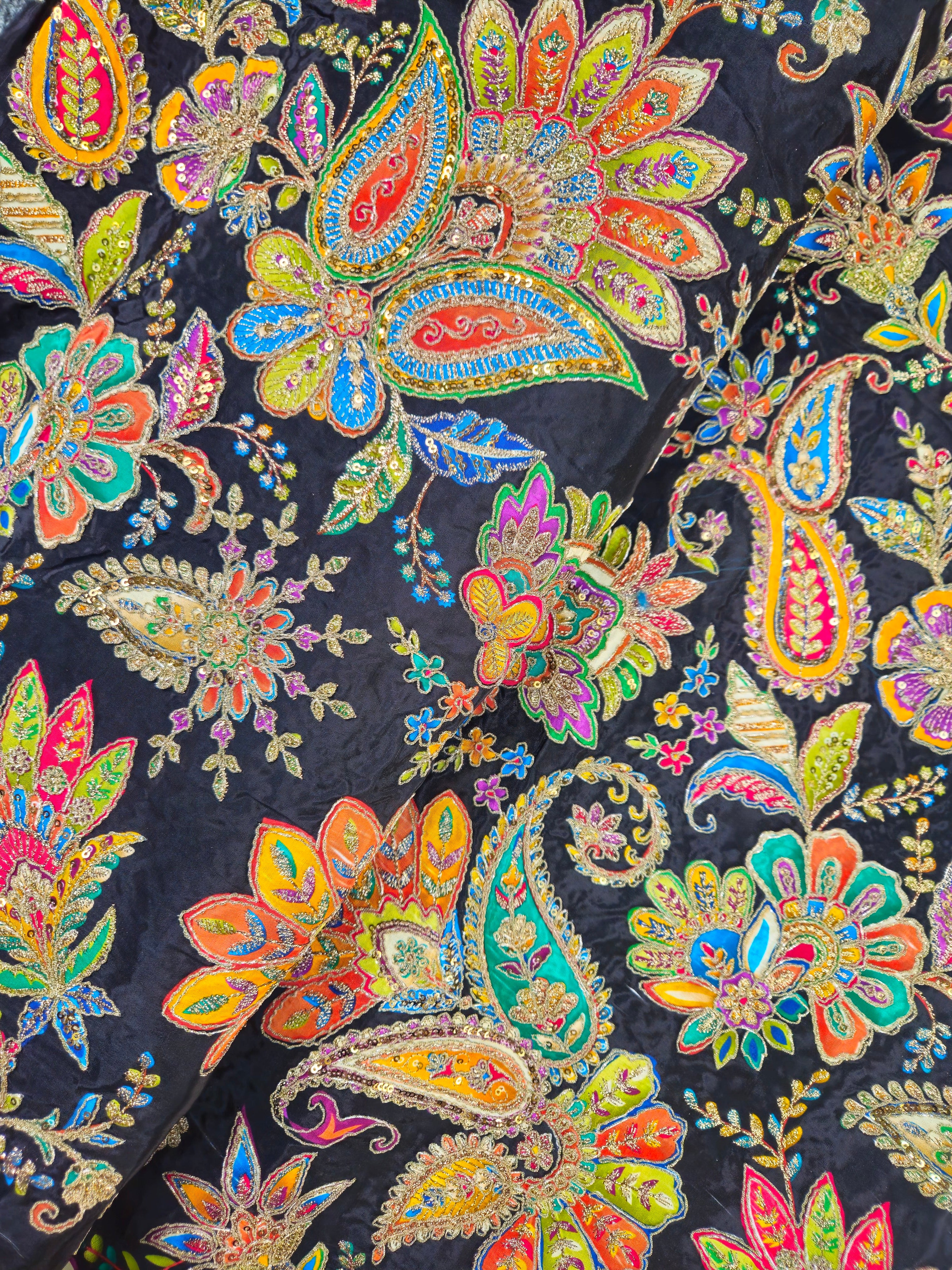 Women’s Multicolor Position Print Crepe Blouse Only Fabric