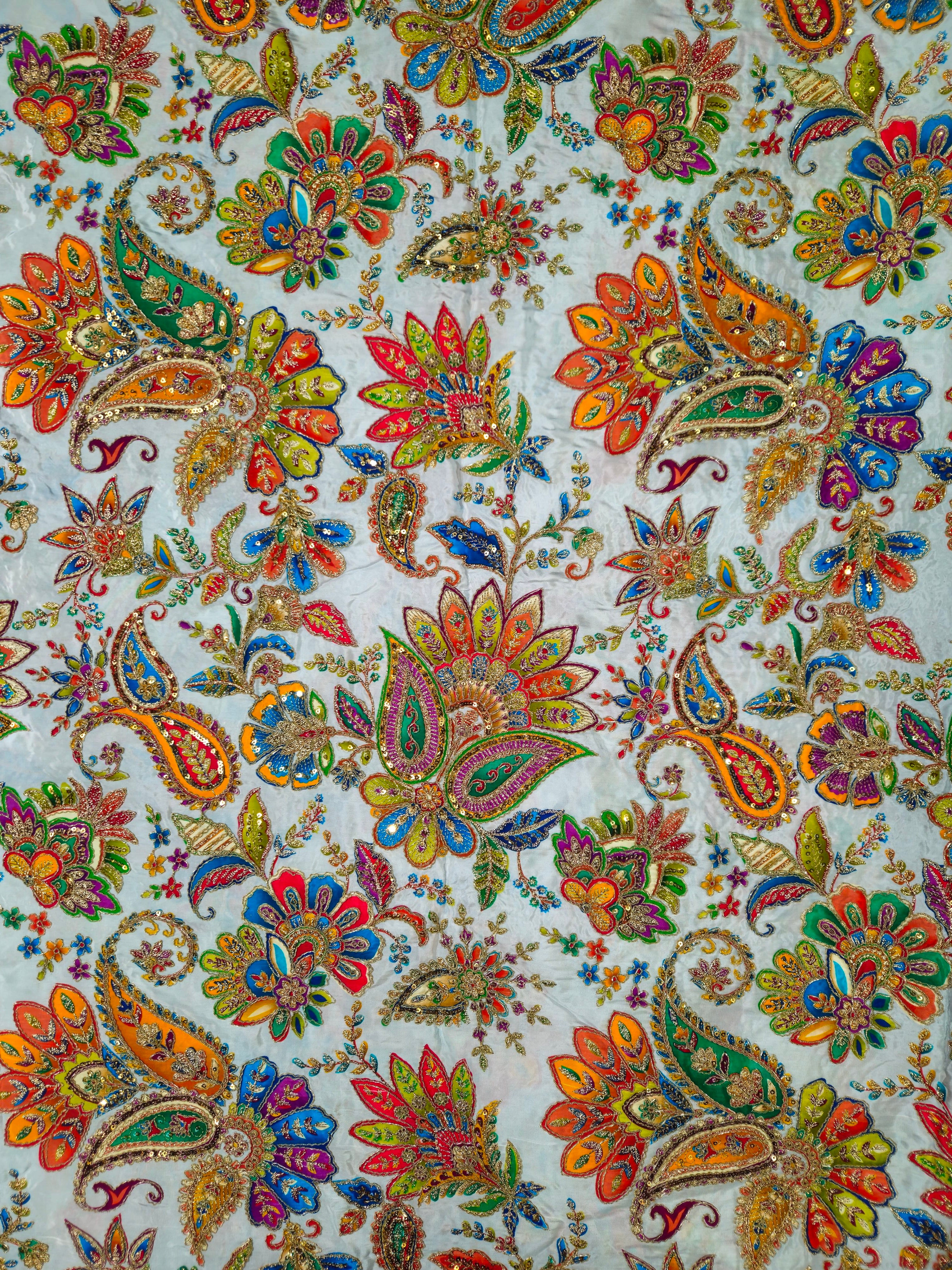 Embroidery Position Print Casual Koti Only Fabric