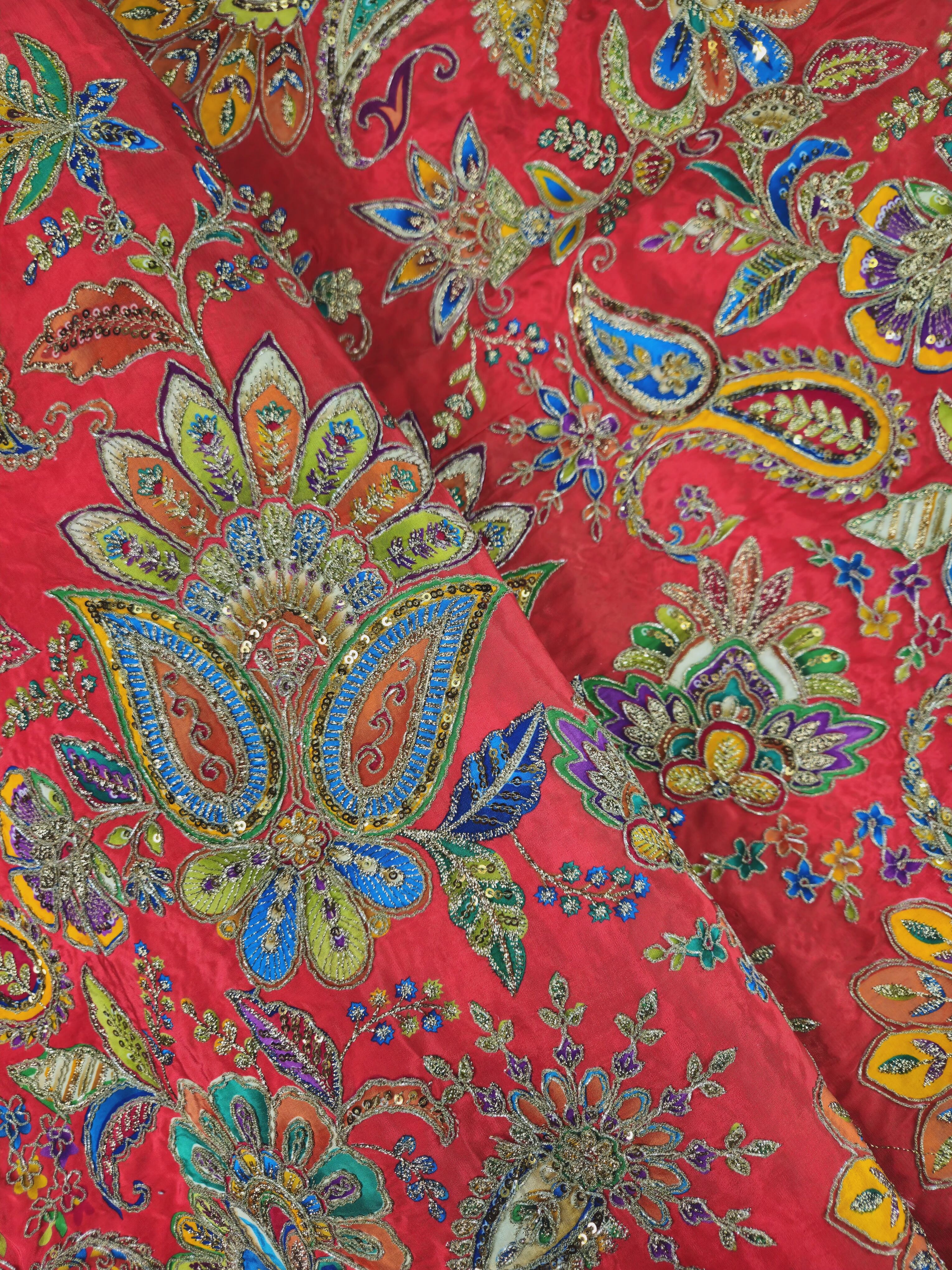 Women’s Multicolor Position Print Crepe Blouse Only Fabric