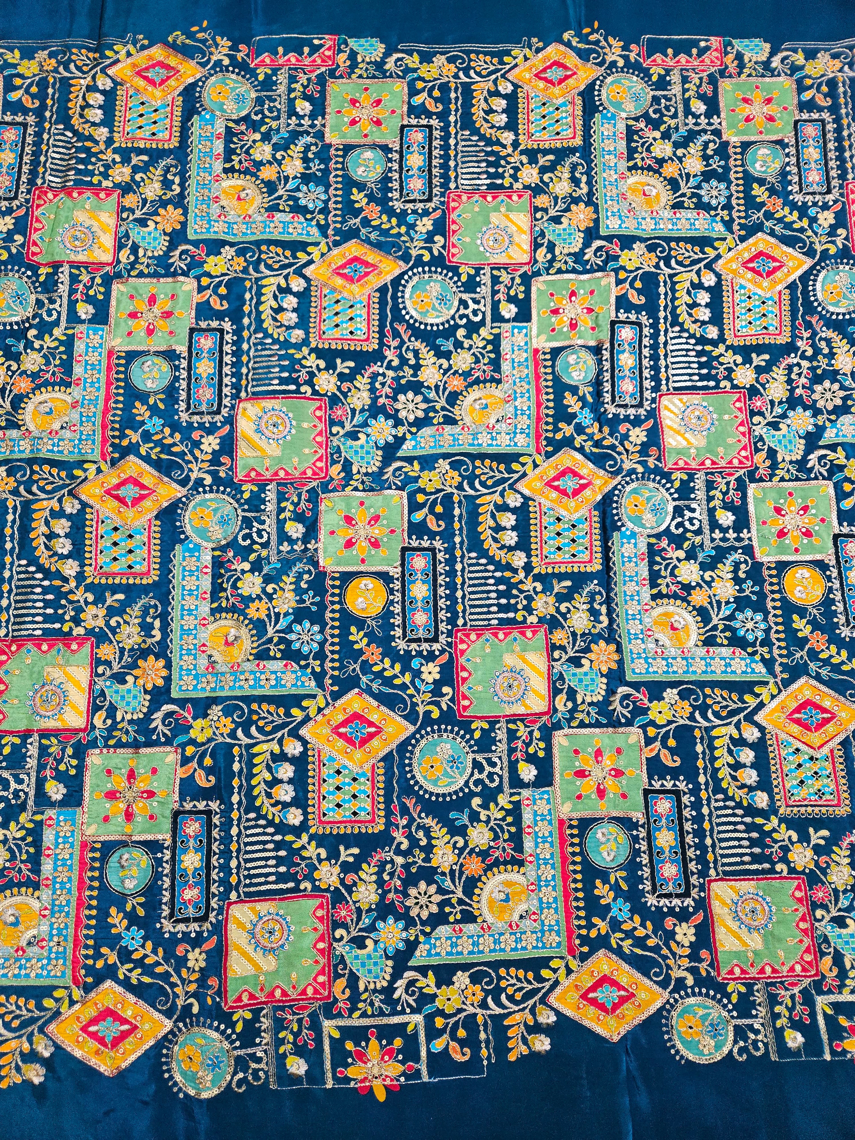 Designer Floral Position Printed Nehru Koti Only Fabric