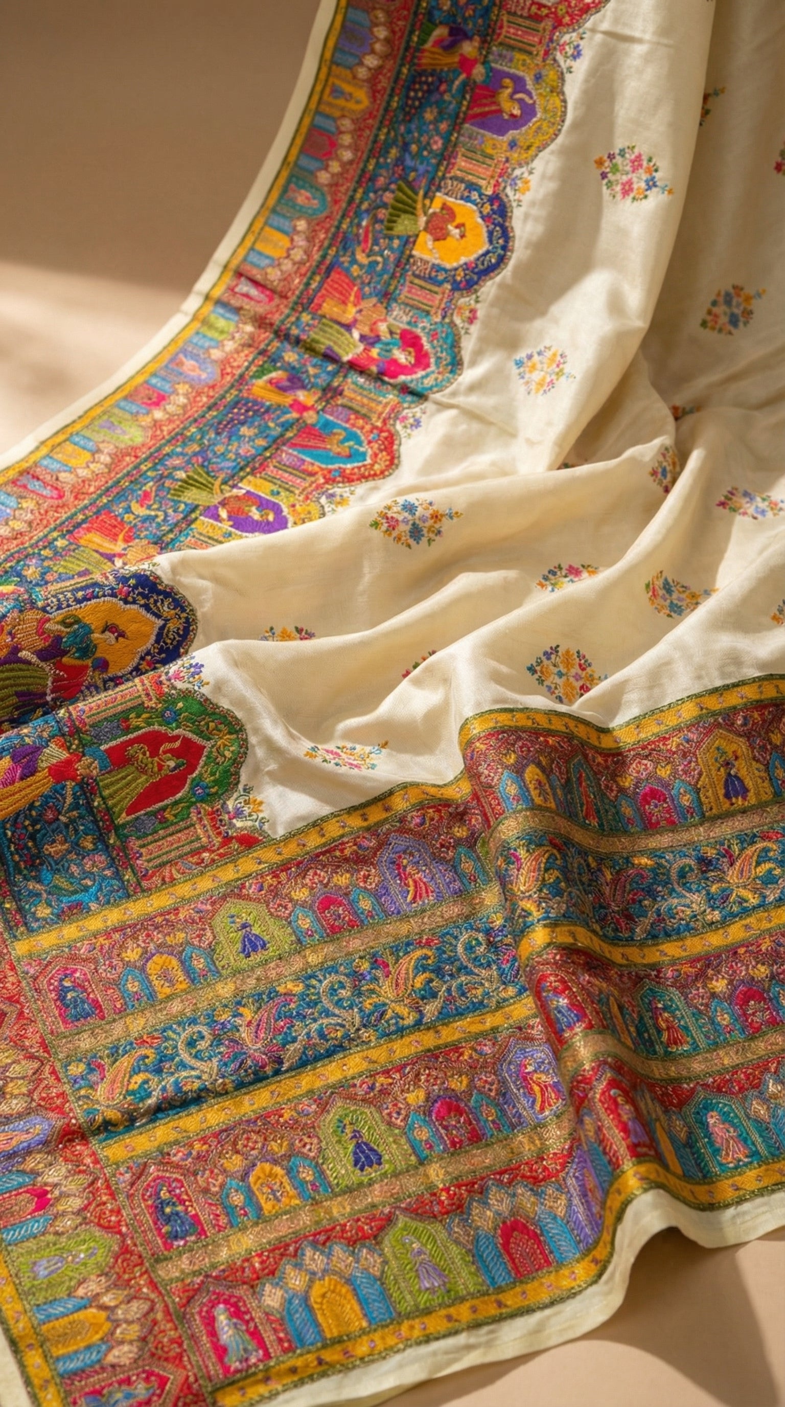 Heritage Silk  jacquard viscose Saree with Position Print