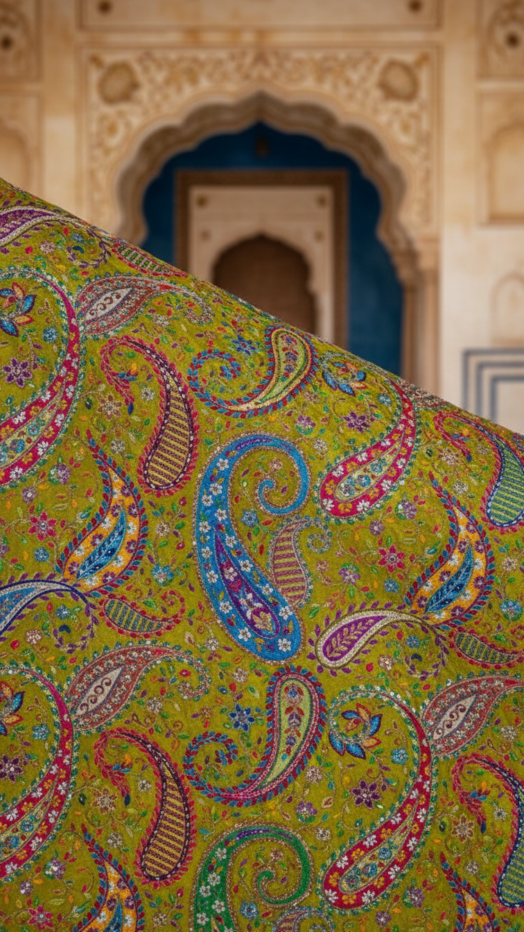 Embroidery Position Print Koti Only Fabric