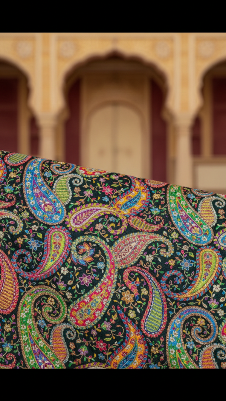 Embroidery Position Print Koti Only Fabric