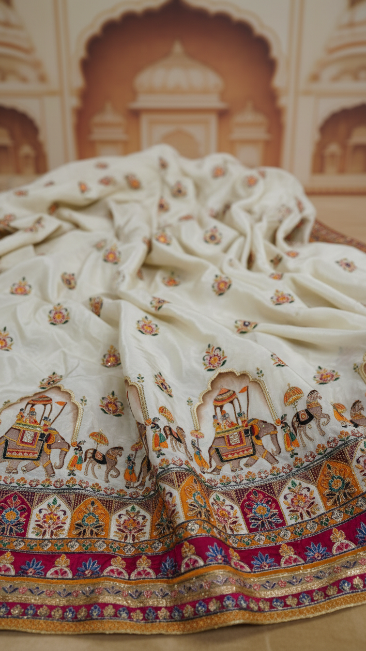 Embroidery Fabric Casual Koti Only Fabric