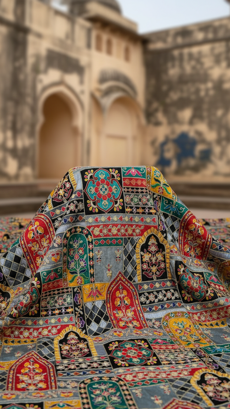 Embroidery Traditional Print  Koti Only Fabric