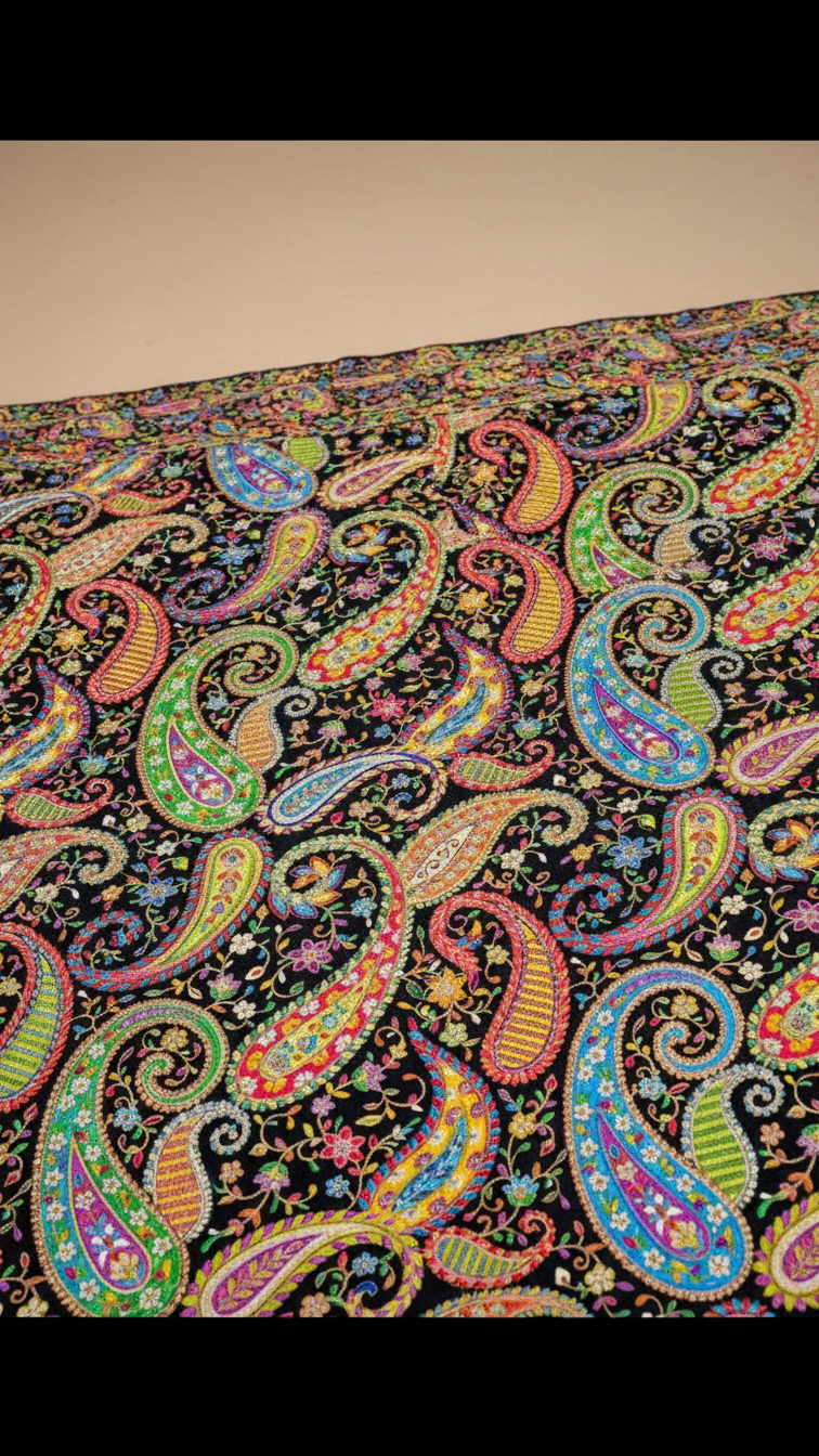 Black Colour Pure Crepe Position Print Lehenga Set Only Fabric