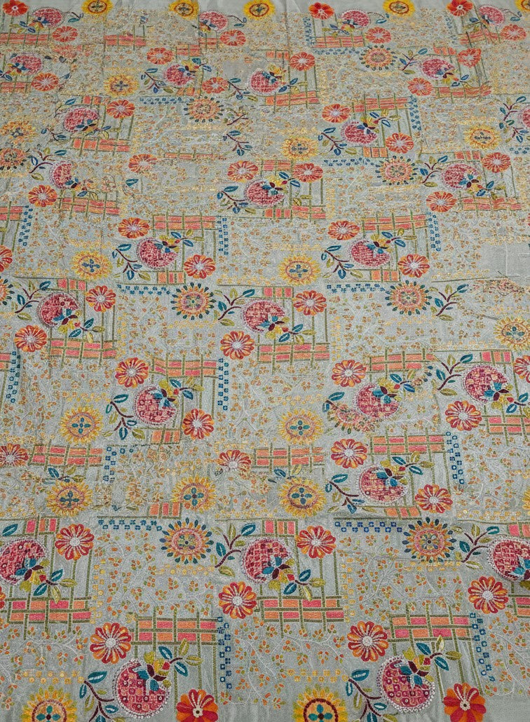 Designer Position Print Nehru Jacket Koti Only Fabric