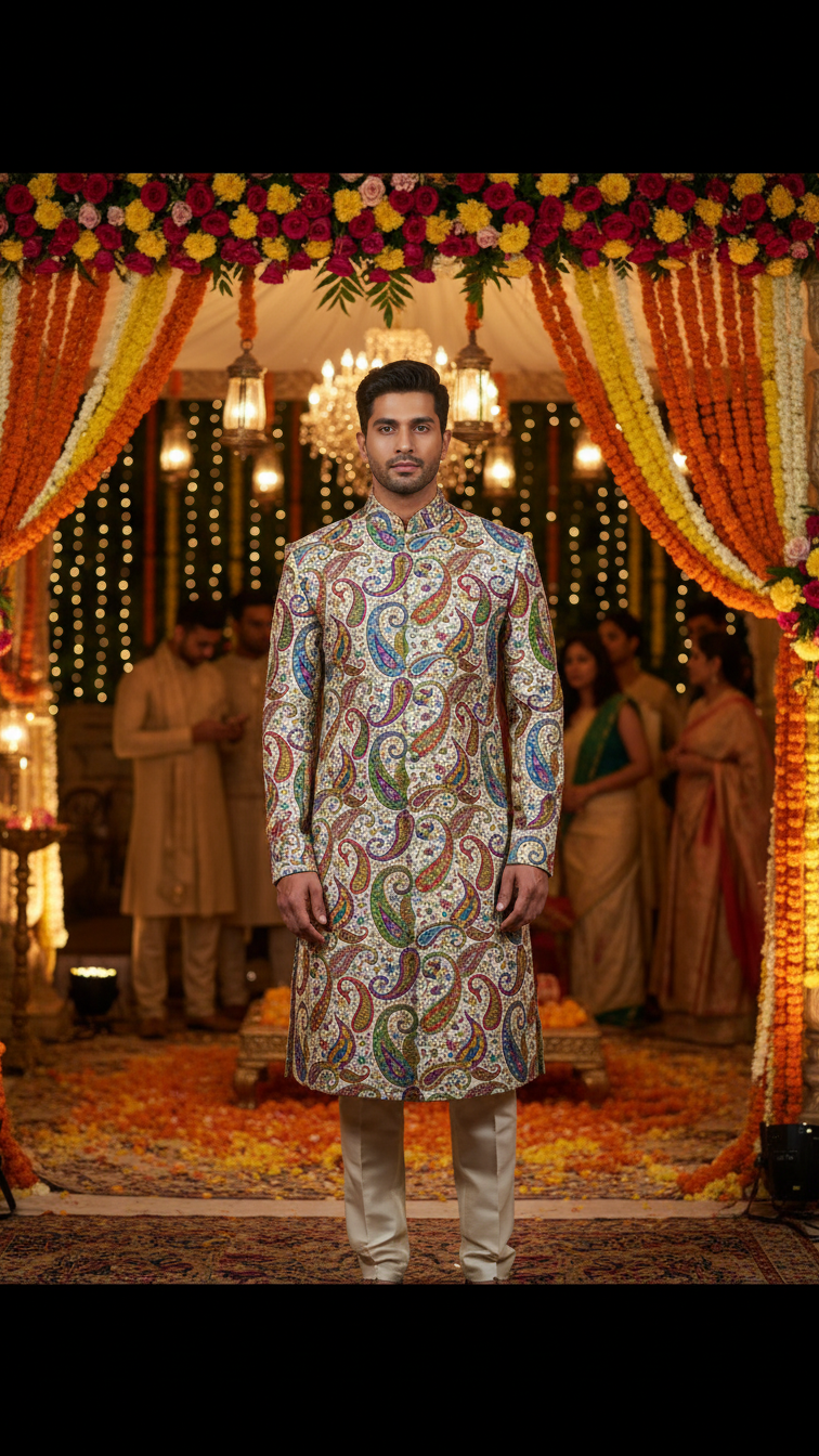 Black Position Print embroidery Crepe Kurta only Fabric (MultiColour)