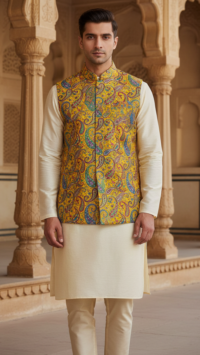 Embroidery Position Print Koti Only Fabric