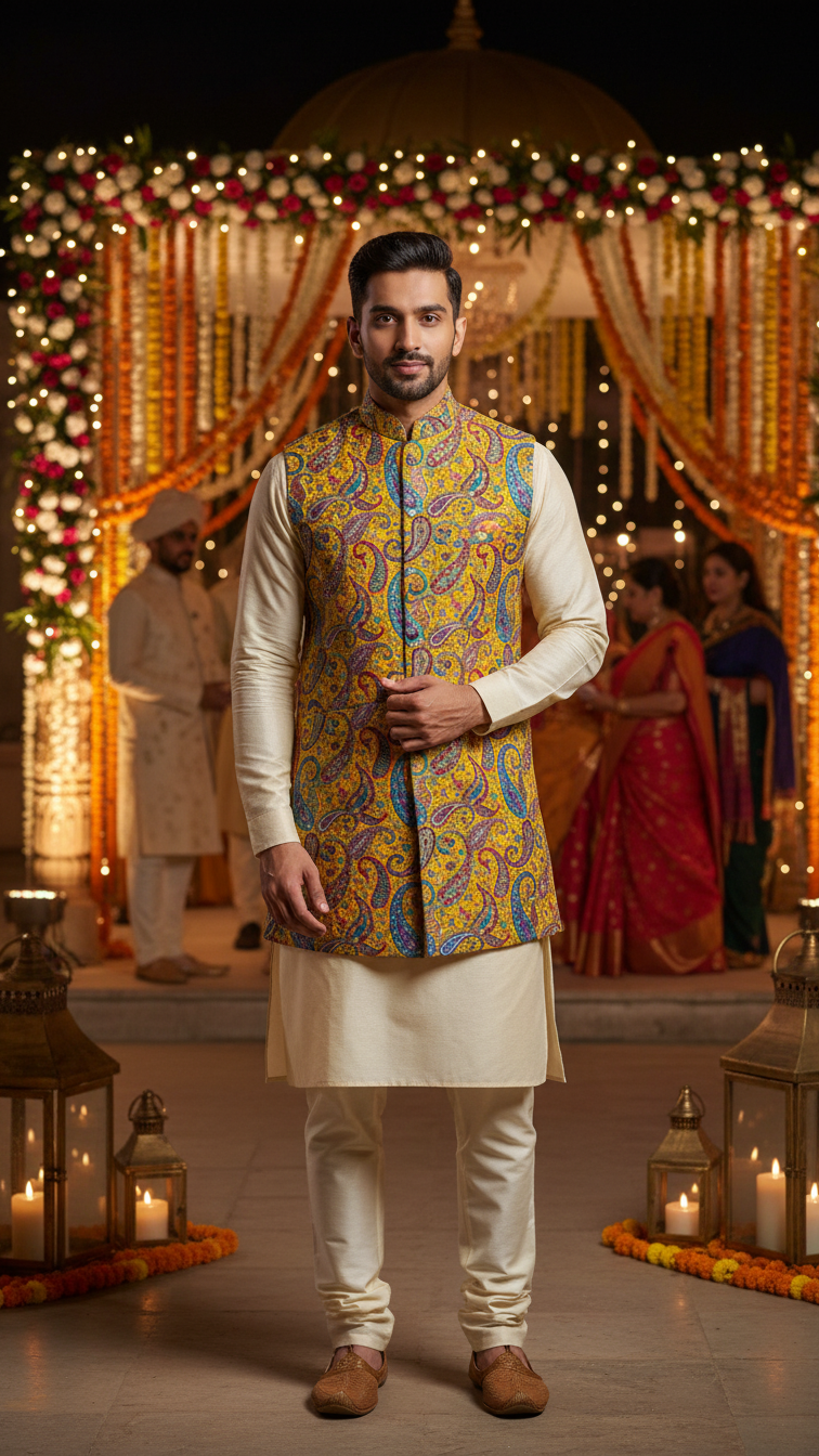 Embroidery Position Print Koti Only Fabric