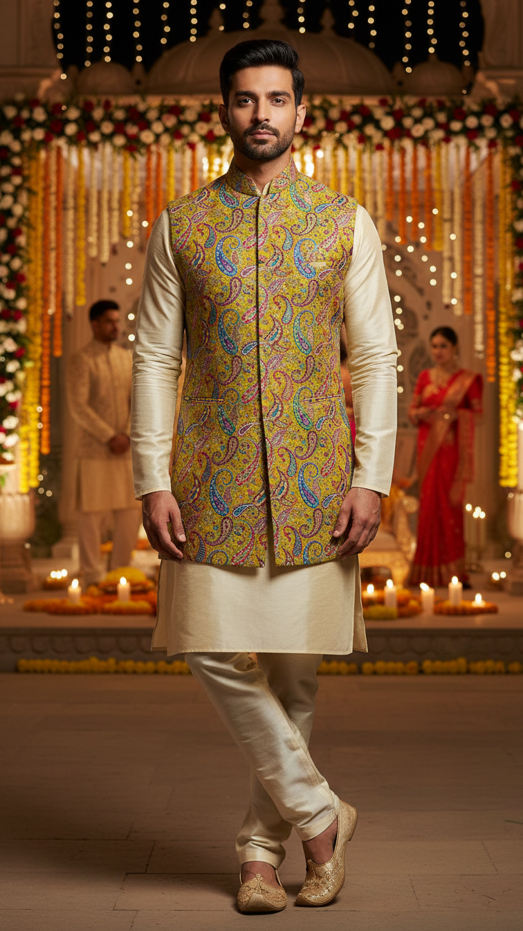 Embroidery Position Print Koti Only Fabric