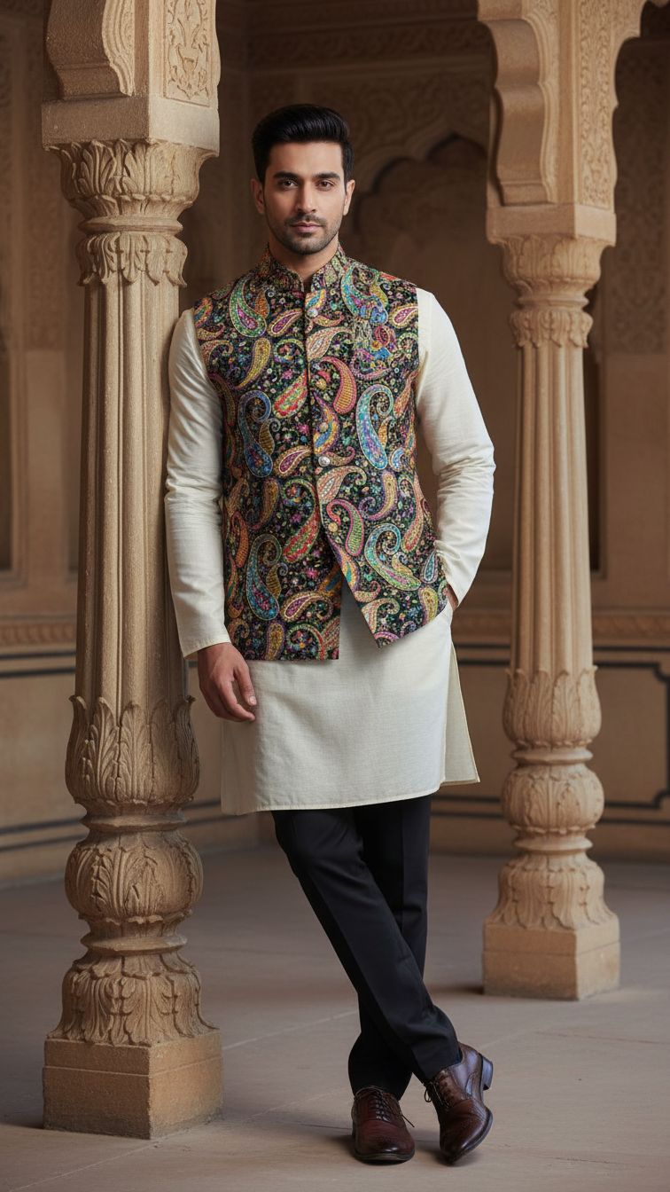 Embroidery Position Print Koti Only Fabric