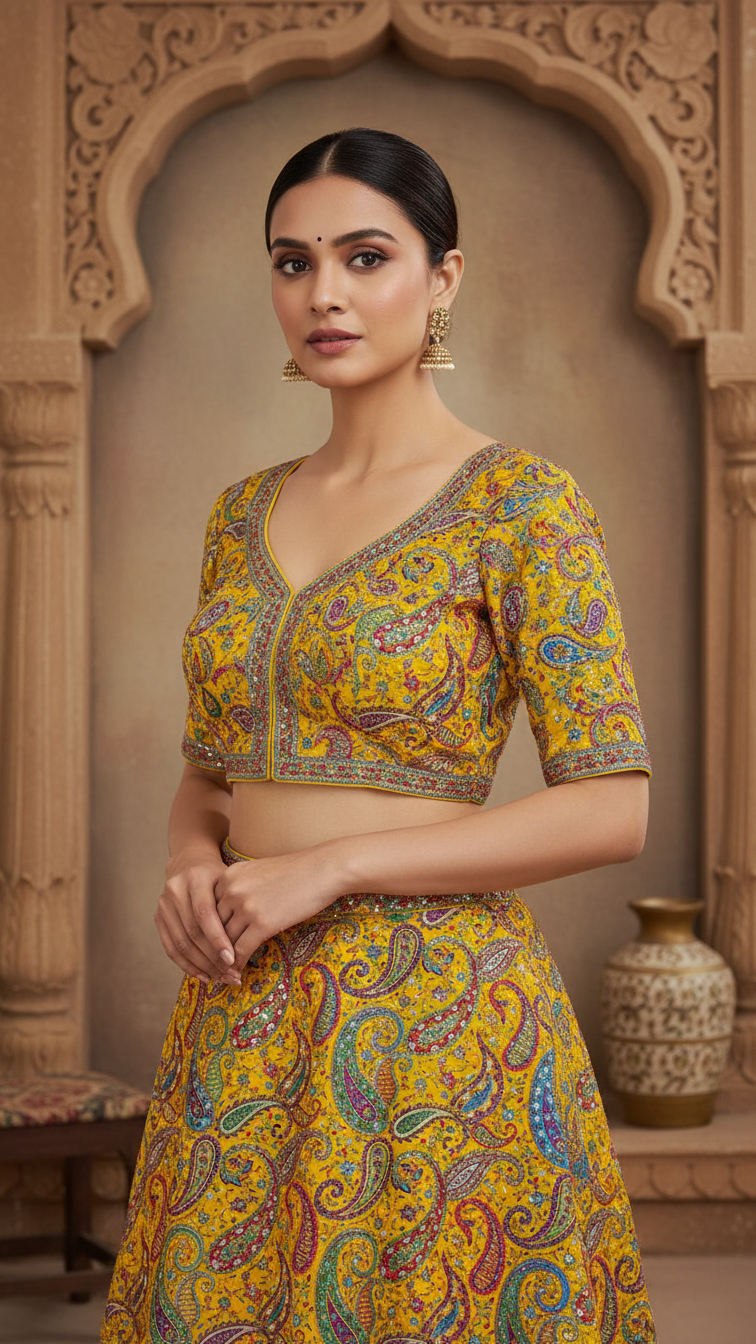 Mustad colour Position Print Blouse Only Fabric