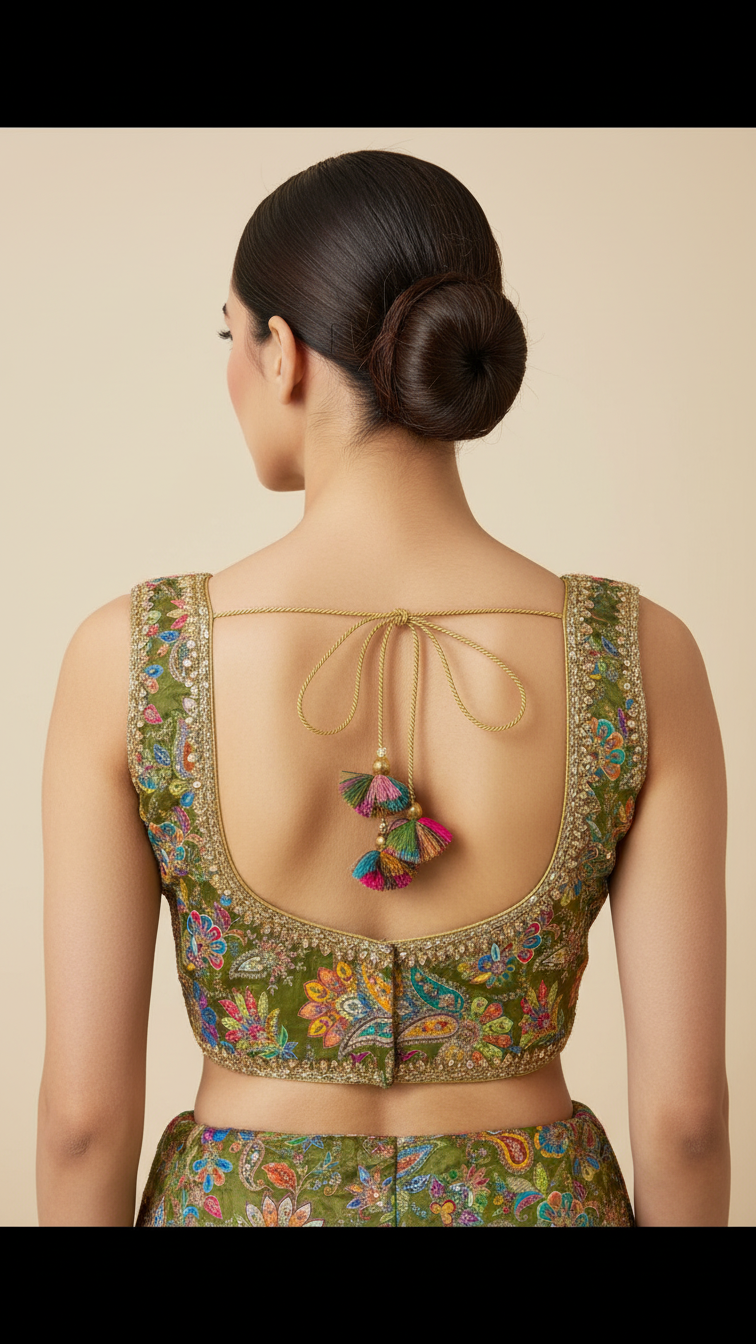 Women’s Multicolor Position Print Crepe Blouse Only Fabric