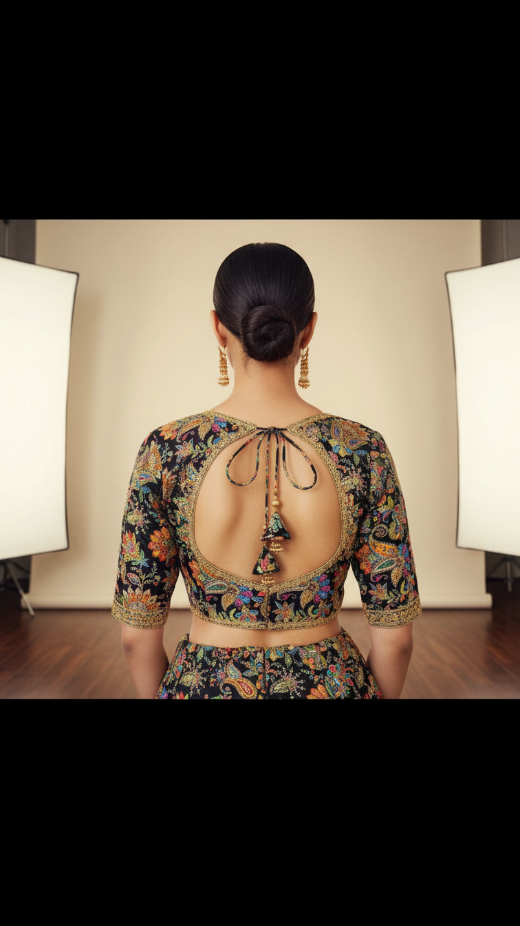 Women’s Multicolor Position Print Crepe Blouse Only Fabric