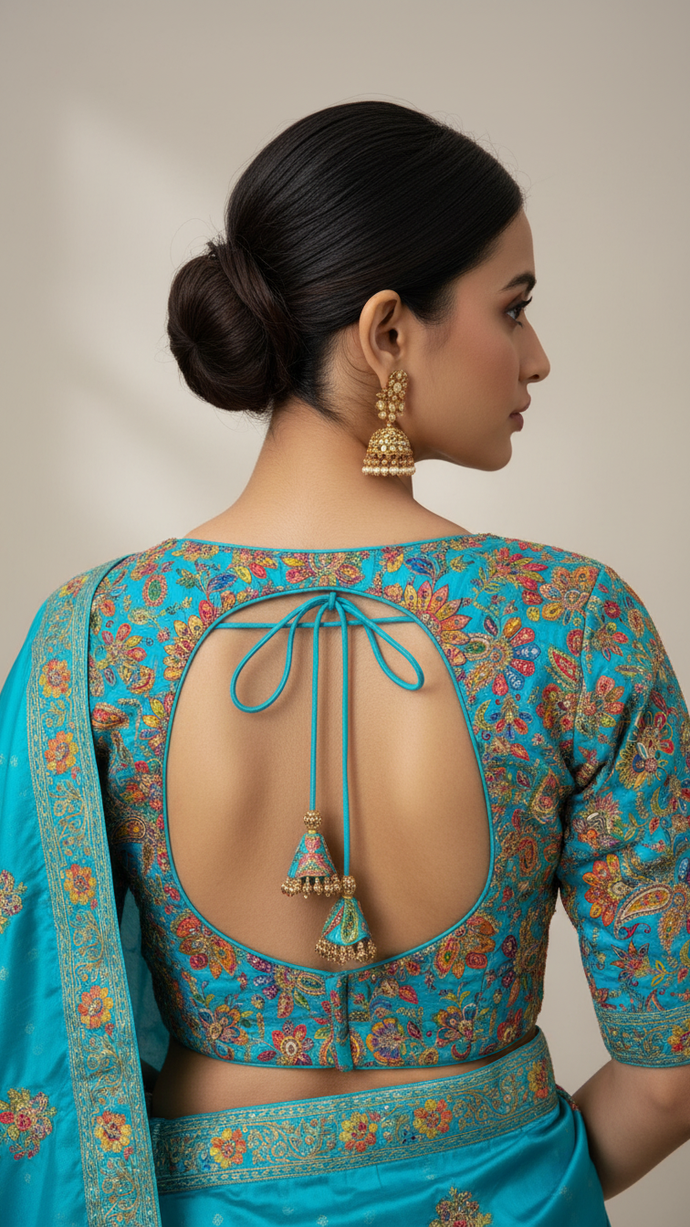 Women’s Multicolor Position Print Crepe Blouse Only Fabric (MultiColour)