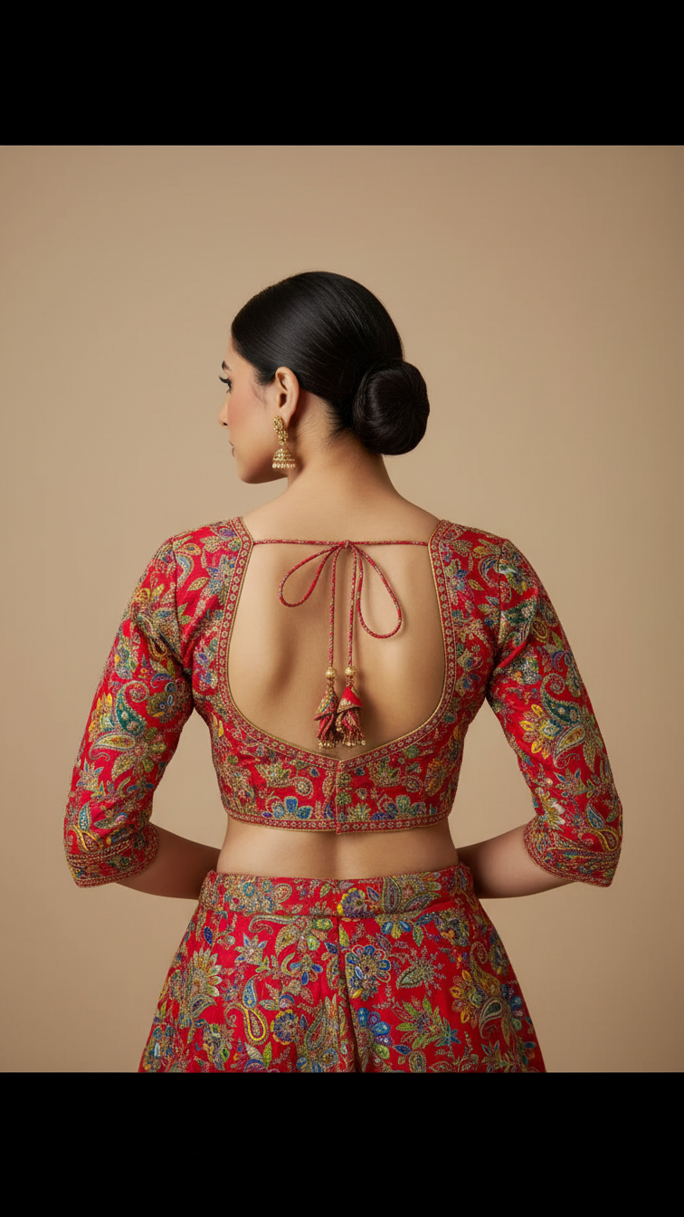 Women’s Multicolor Position Print Crepe Blouse Only Fabric