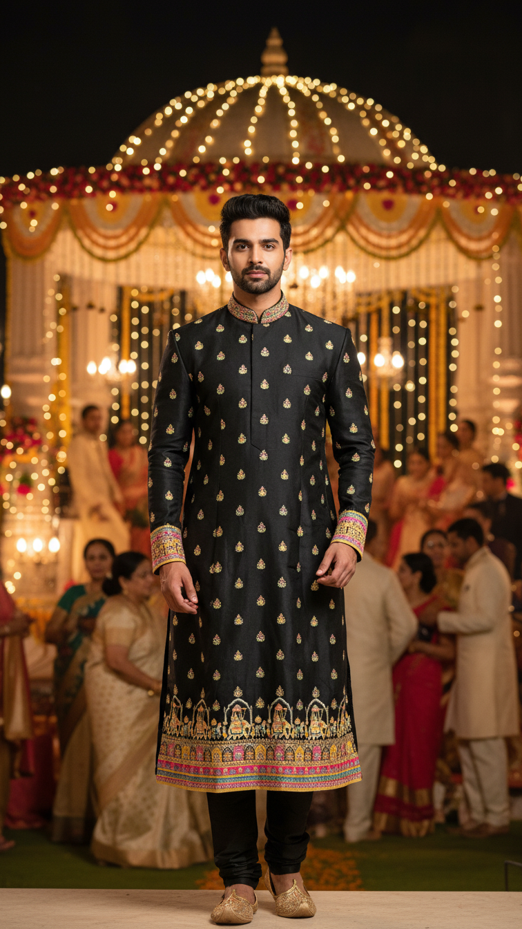 Position Print Embroidered Designer Kurta Only Fabric