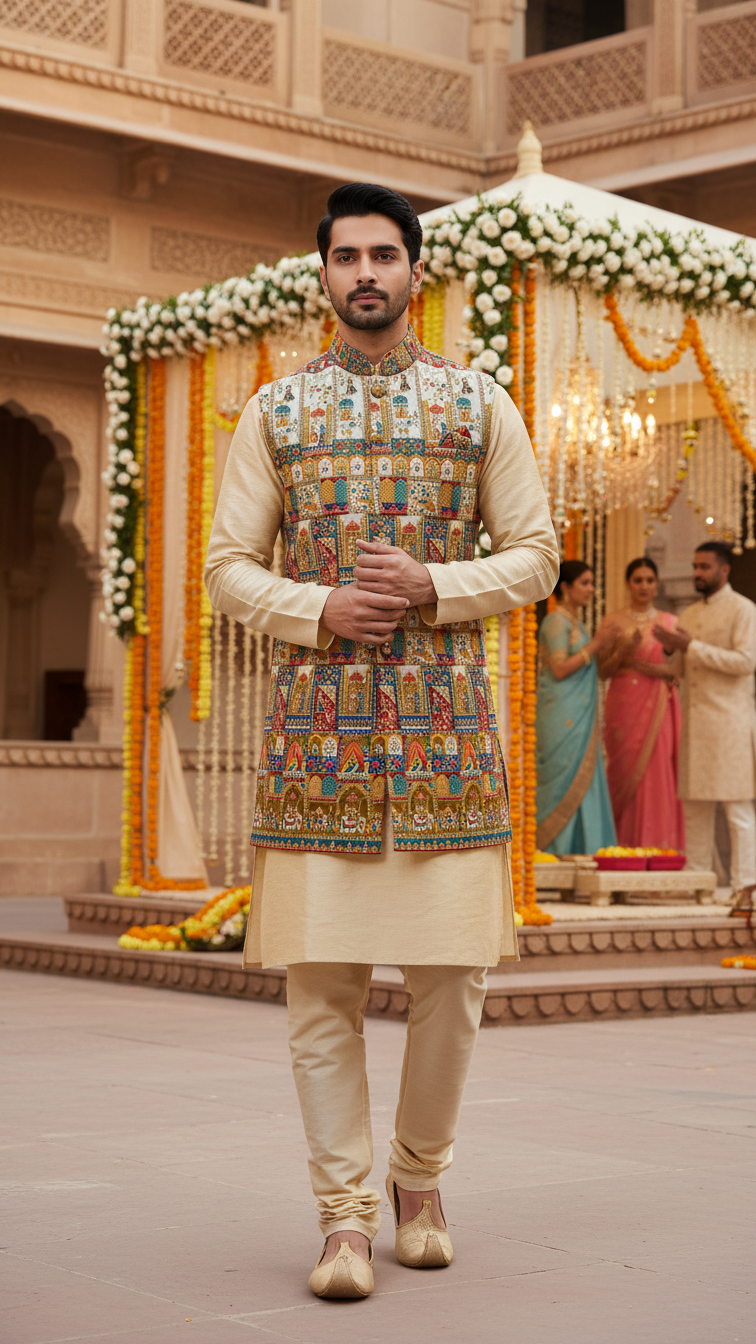 Embroidery Casual Koti Only Fabric