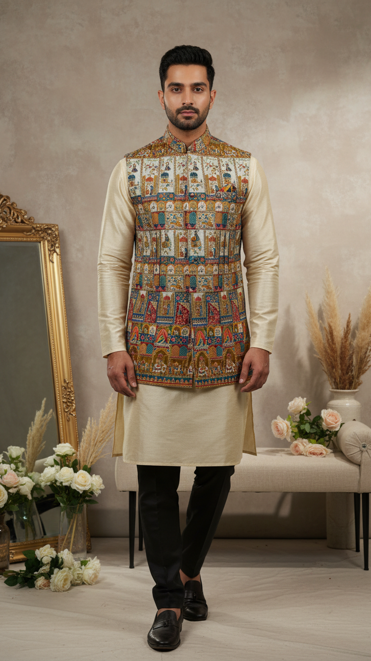 Embroidery Casual Koti Only Fabric