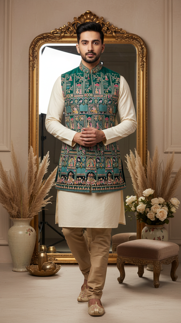 Embroidery Casual Koti Only Fabric