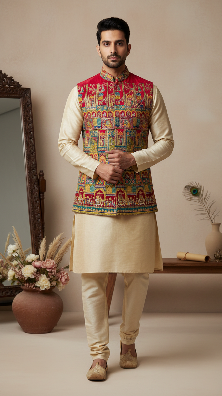 Embroidery Casual Koti Only Fabric