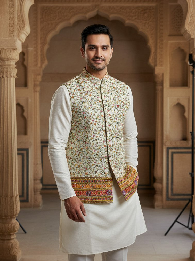 Position Print Casual Koti Only Fabric