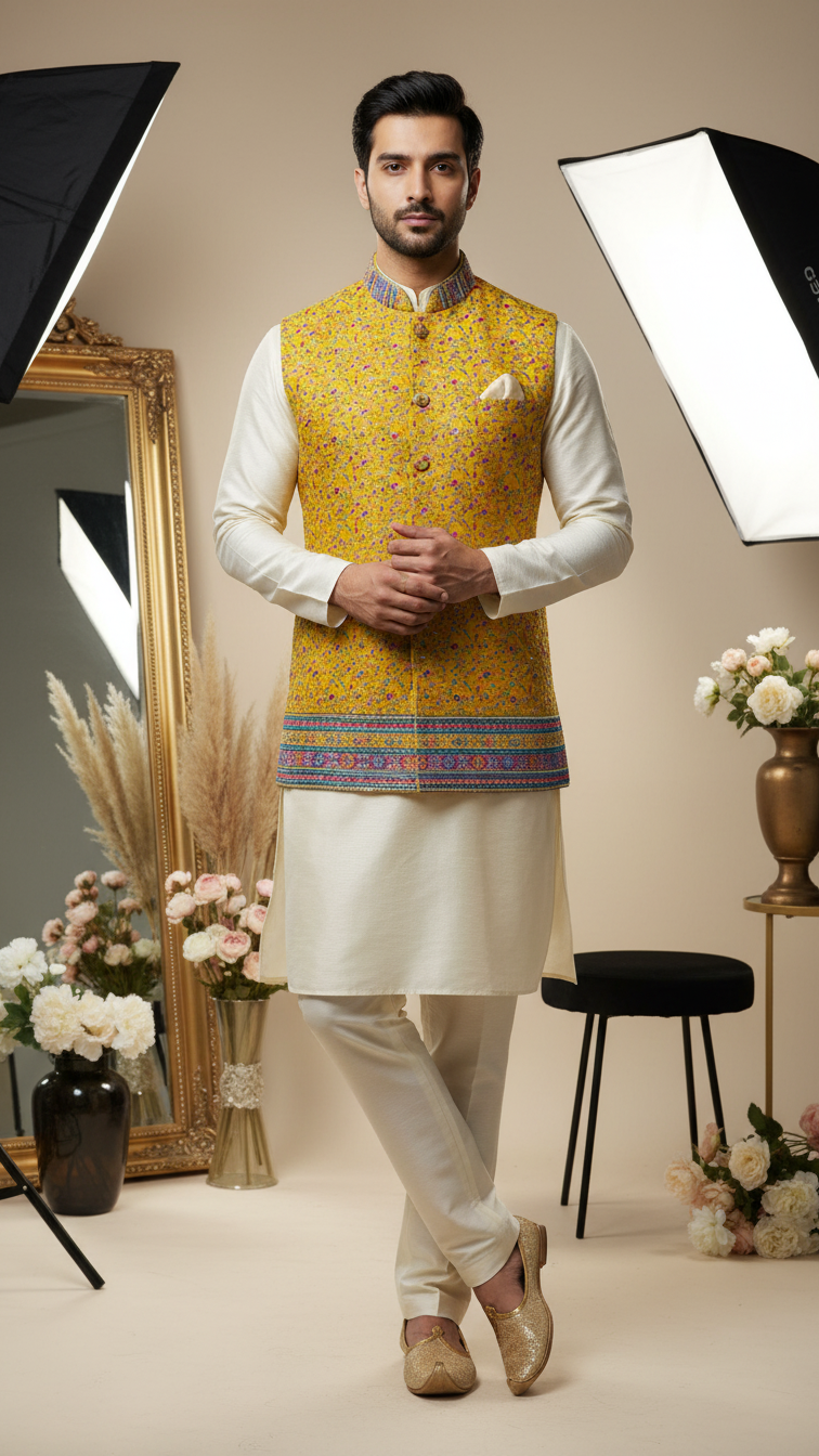 Position Print Casual Koti Only Fabric