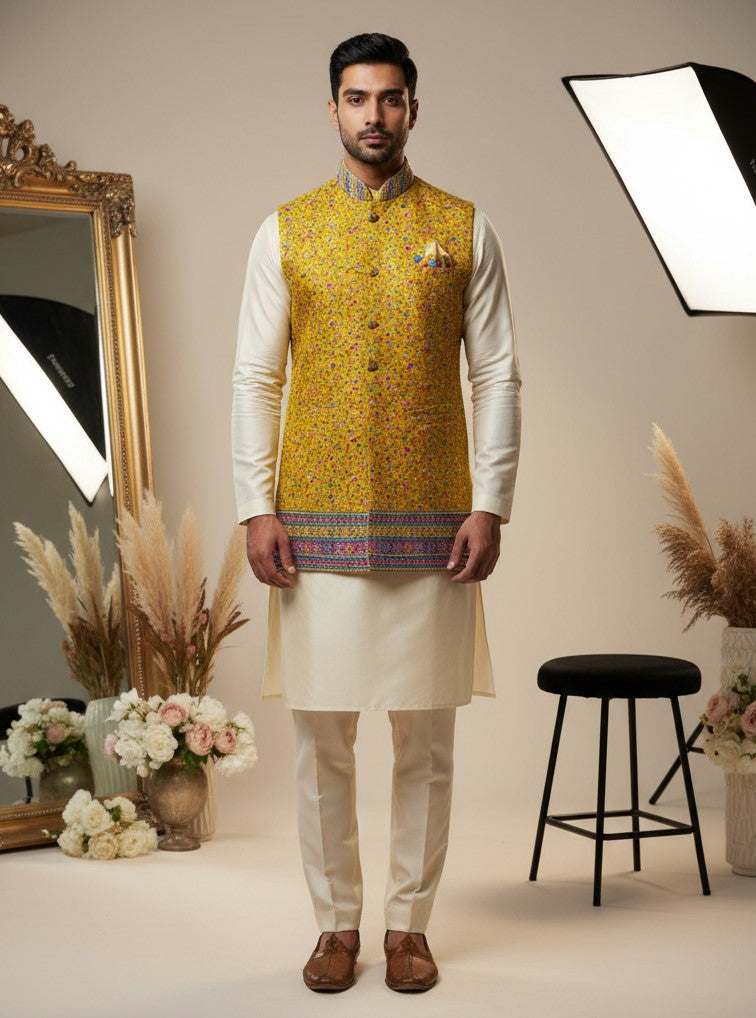 Position Print Casual Koti Only Fabric