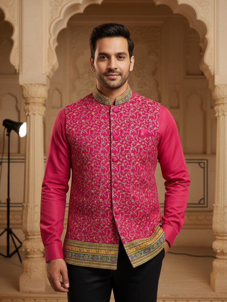 Position Print Casual Koti Only Fabric