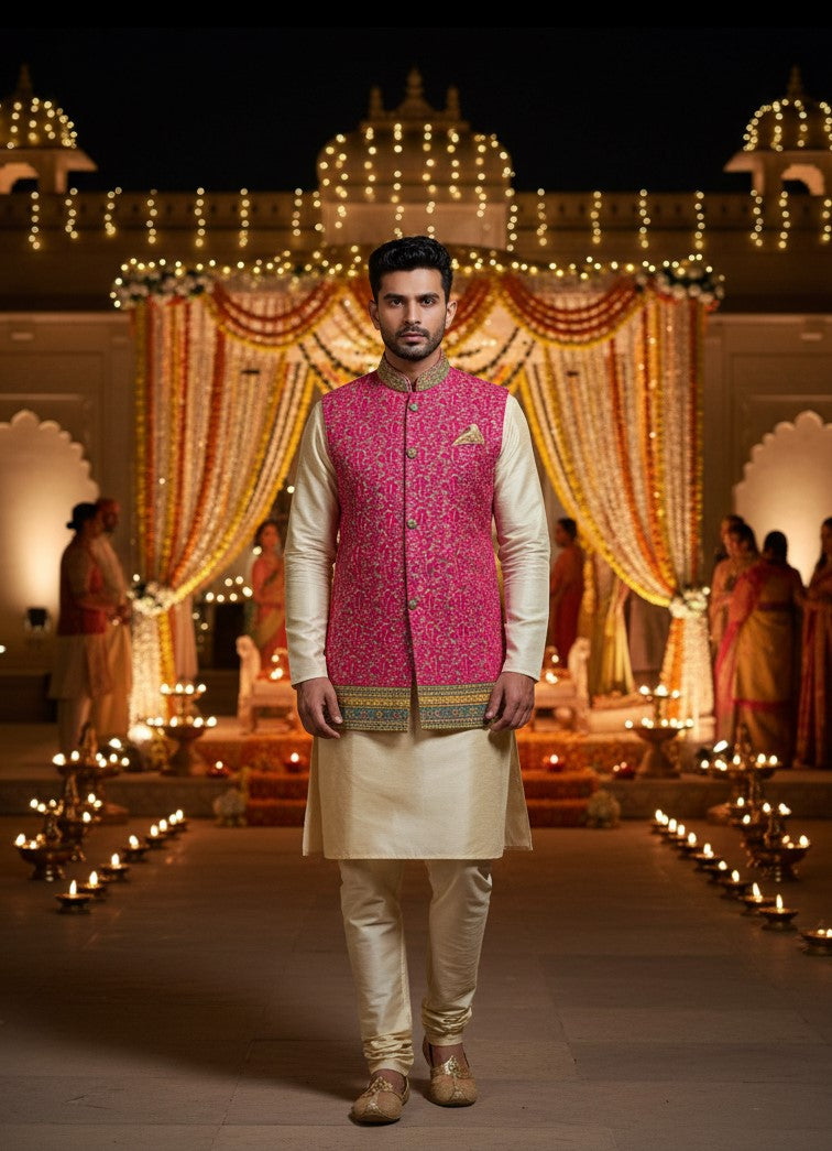 Position Print Casual Koti Only Fabric