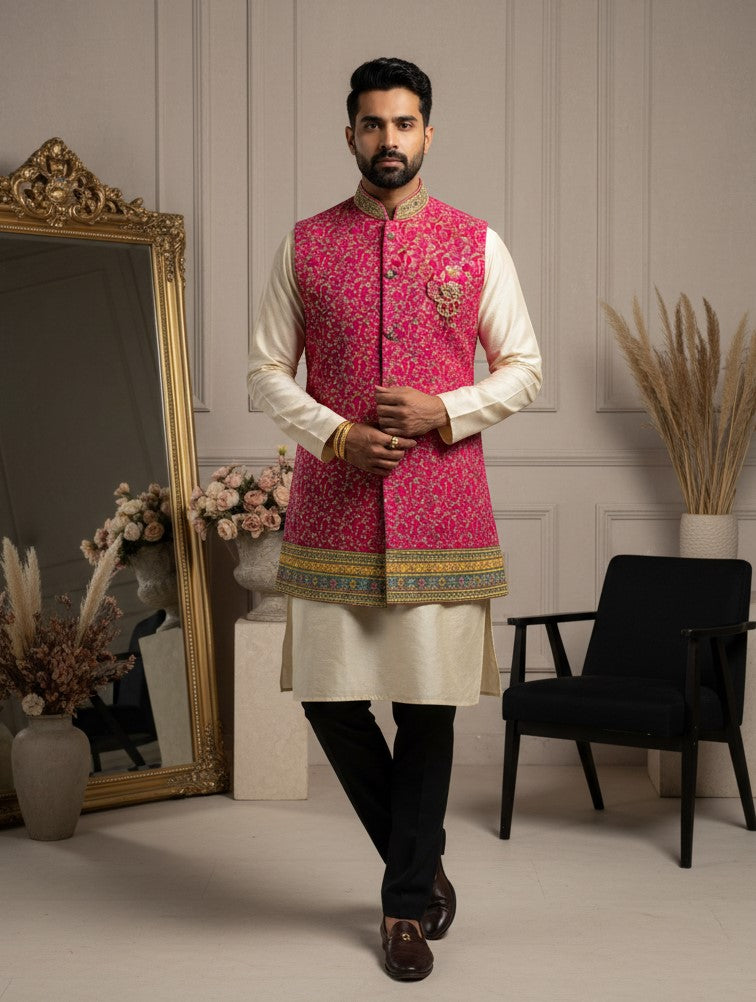 Position Print Casual Koti Only Fabric