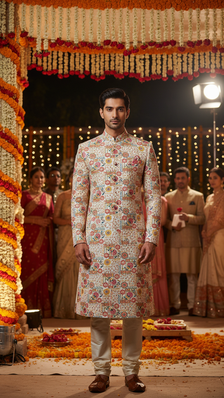 Men's Embroidery Kurta Only Fabric