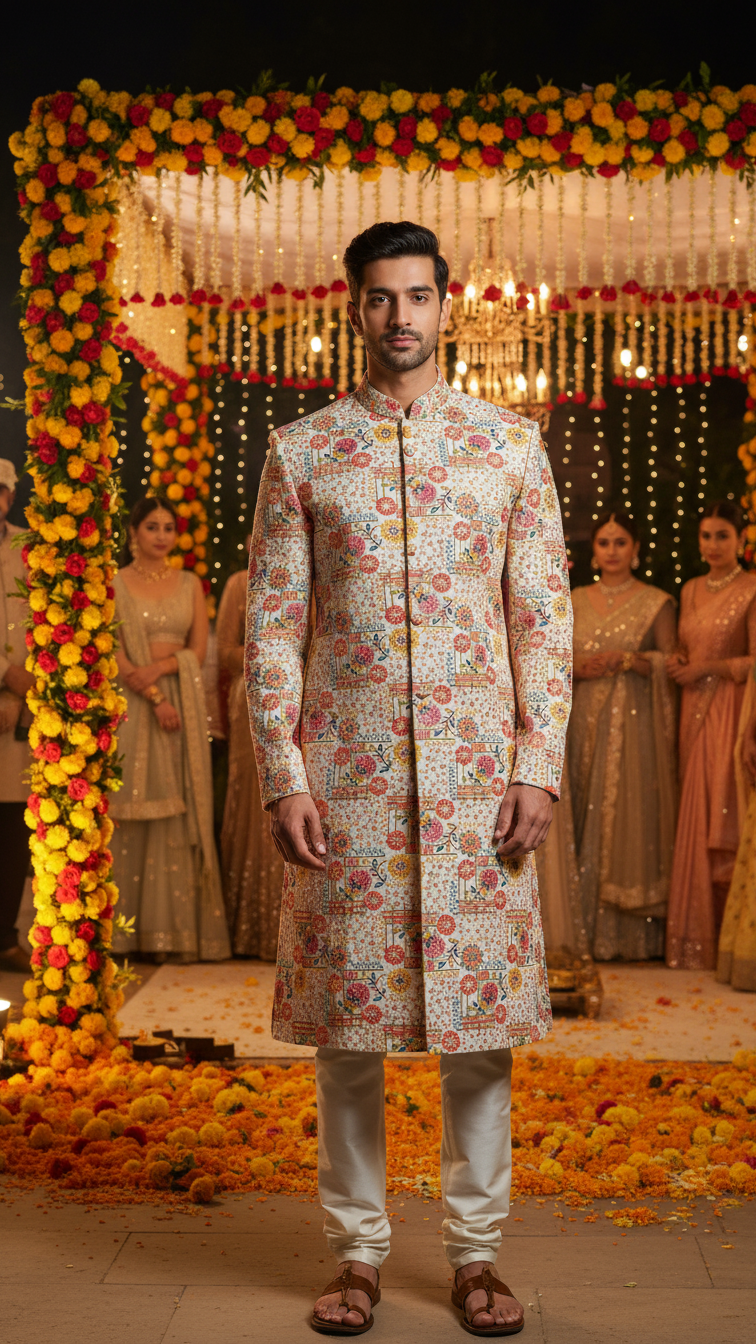 Men's Embroidery Kurta Only Fabric