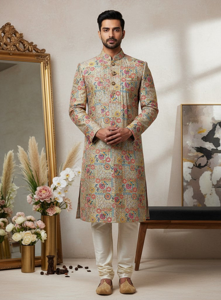 Men's Embroidery Kurta Only Fabric